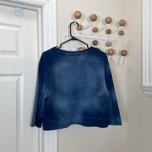 Cheap Monday Cropped Boxie Long Sleeve Sweat Shirt Top - Picture 6 of 7